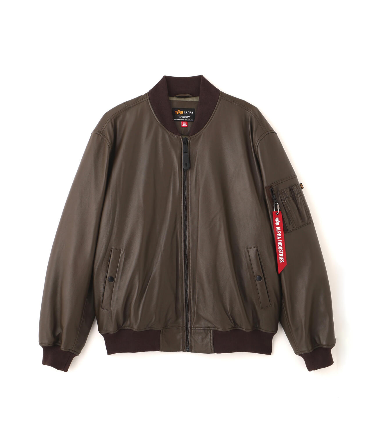 LEATHER MA-1 HERITAGE FIT FLIGHT JACKET ｜アルファ インダストリーズ